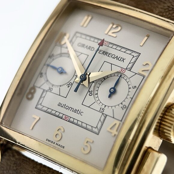 Girard Perregaux Vintage 18k Yellow Gold Silver Dial Automatic Men's Watch 2599 - Picture 1 of 6